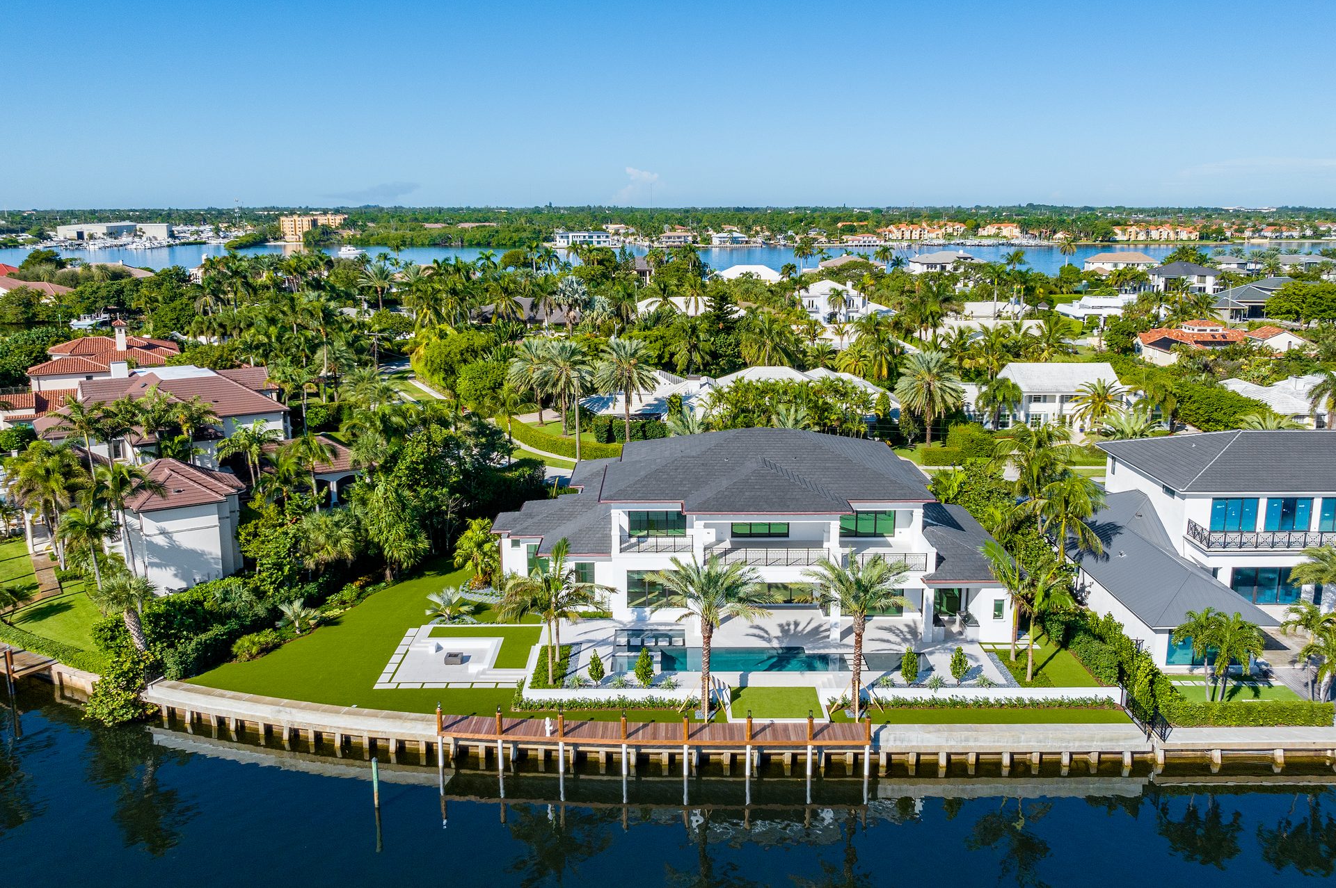 Manalapan I — waterfront estate landscape